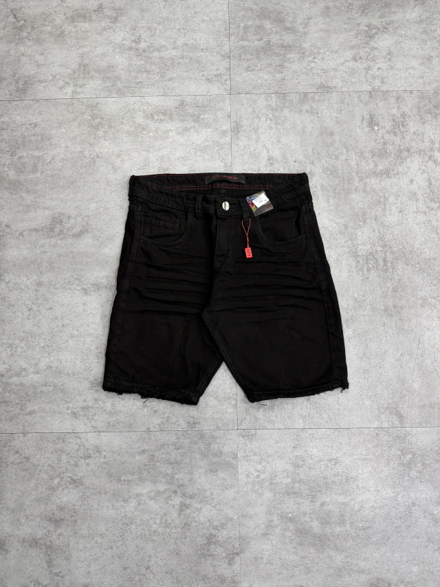 Bermuda Jeans Preta City Denim
